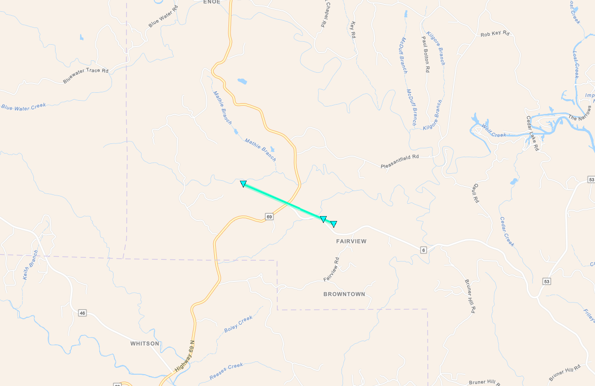 Tornado Track Map