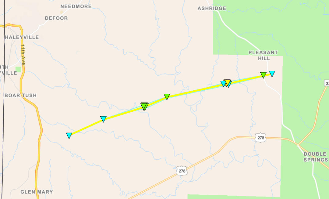 Tornado Track Map