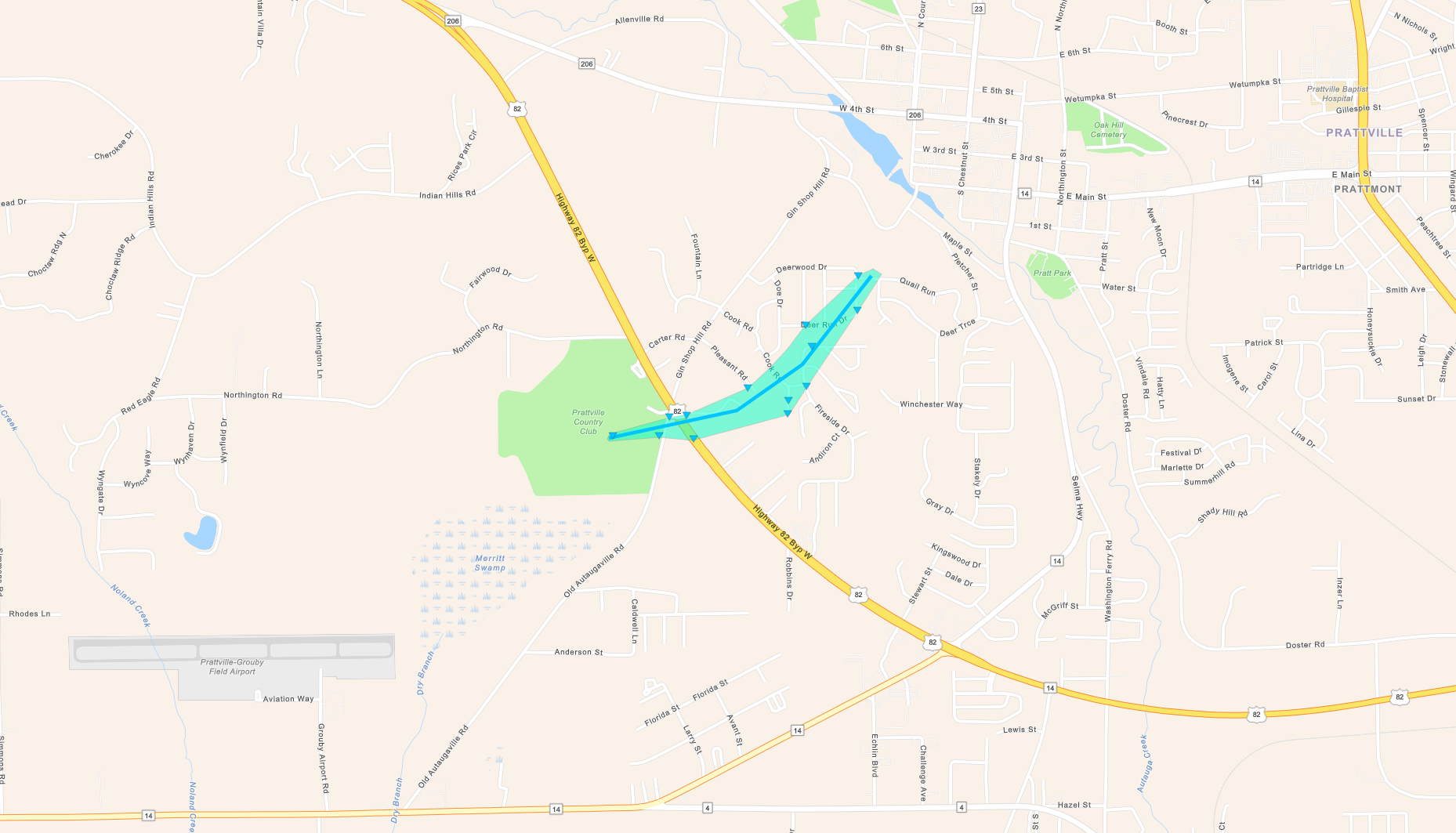 Tornado Track Map