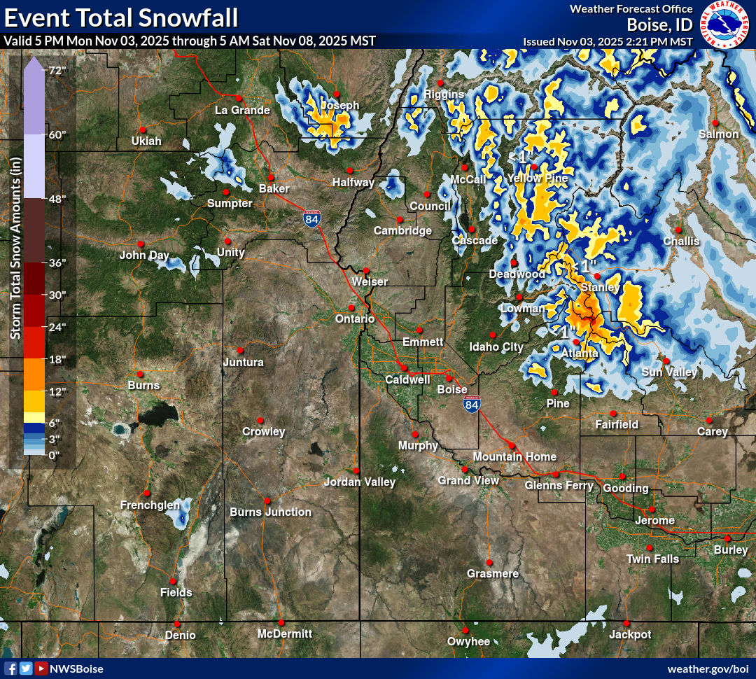 SW Idaho & SE Oregon Probabilistic Snow Information