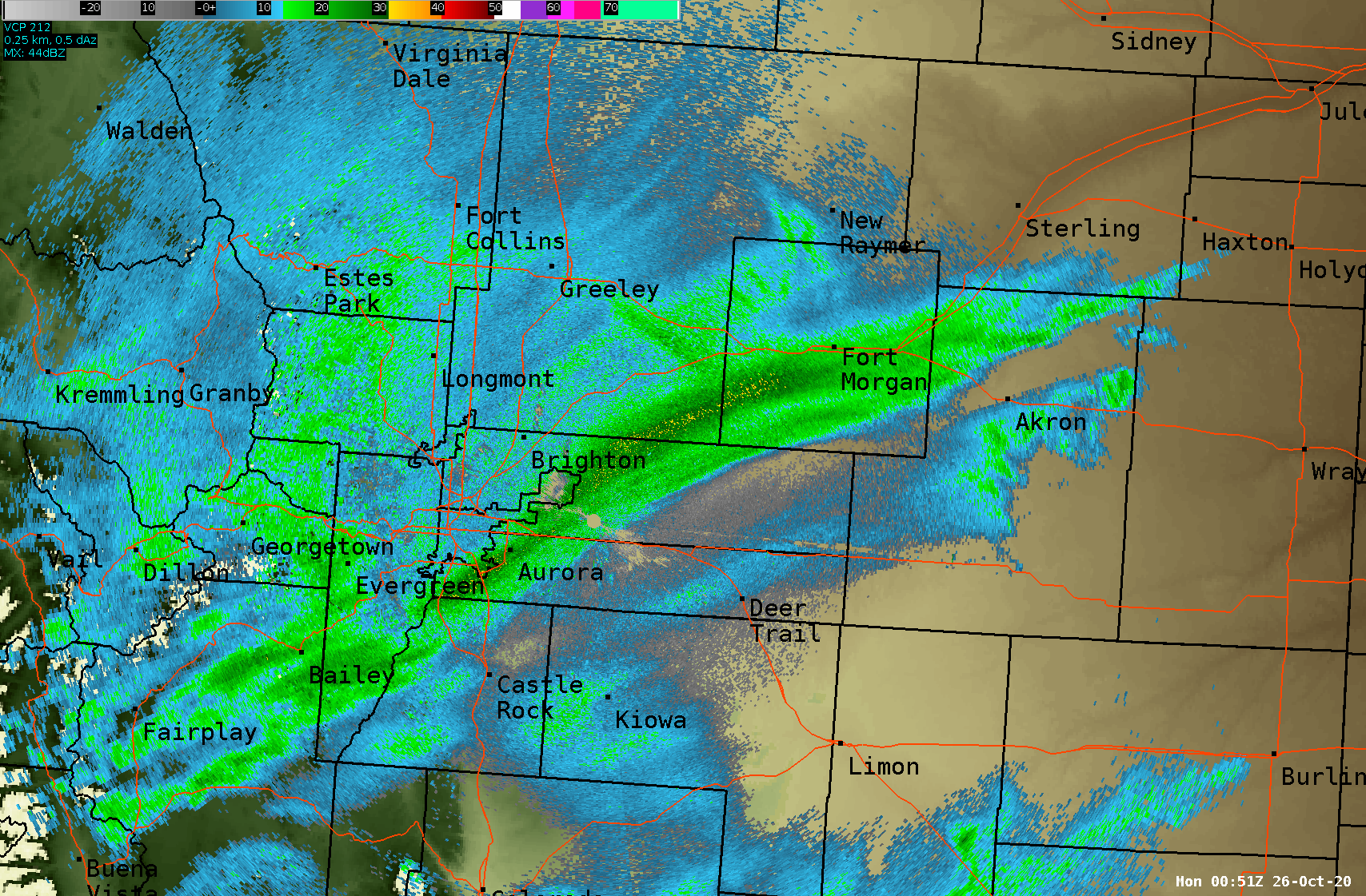 Afternoon radar loop