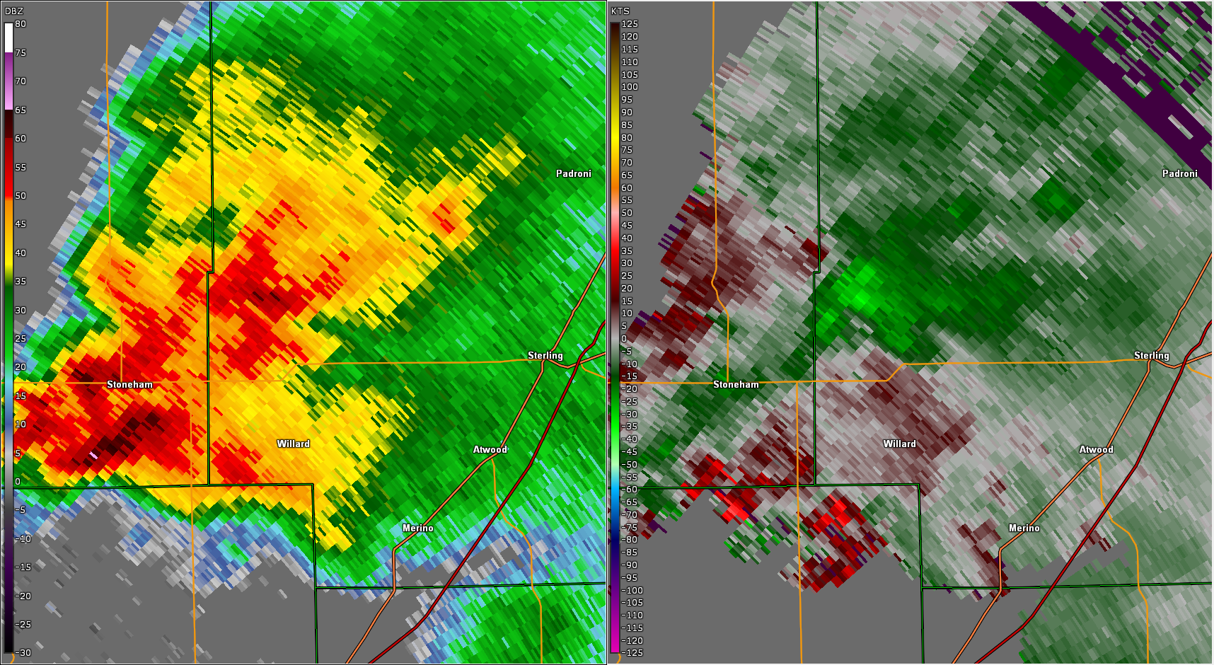 Radar Image from Logan County