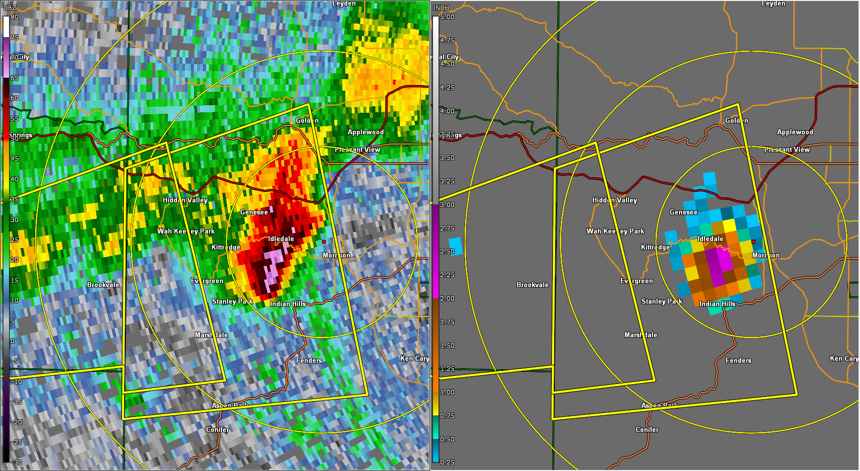 Radar Image from Red Rocks