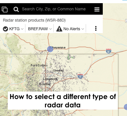 choose different radar data