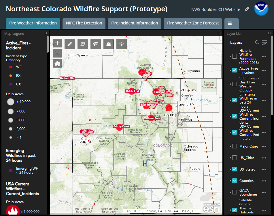 Image of the Northeastern CO Wildfire Support Page