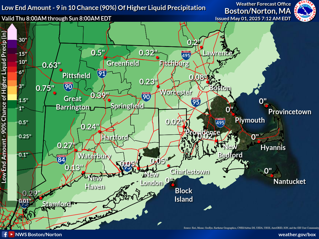 9 in 10 Chance (10%) of Higher Liquid Precipitation.