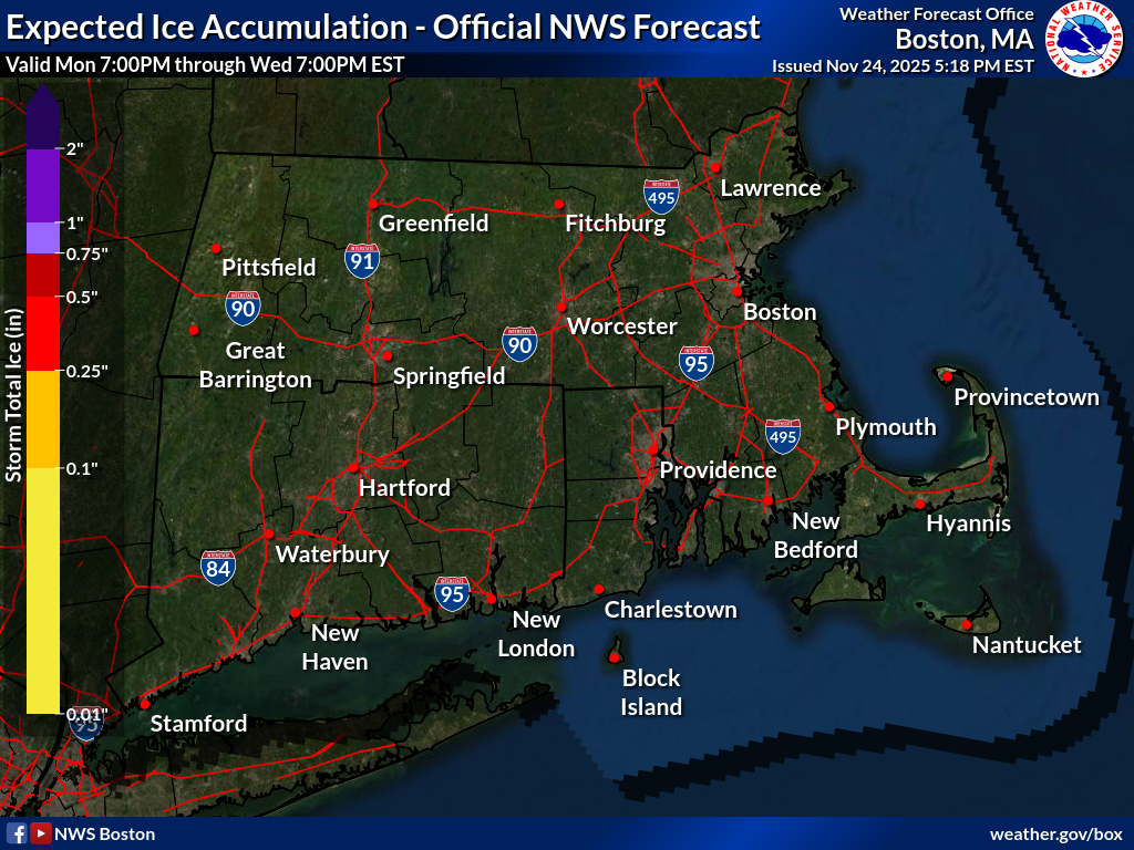 This is the elevated flat surface ice accumulation. It is not radial/line ice.