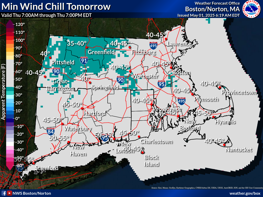Map that displays the 2nd period Minimum Apparent Temperature.