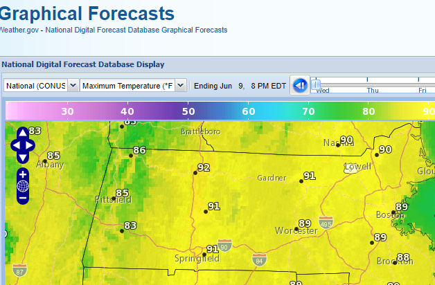 View digital weather graphics for our area.