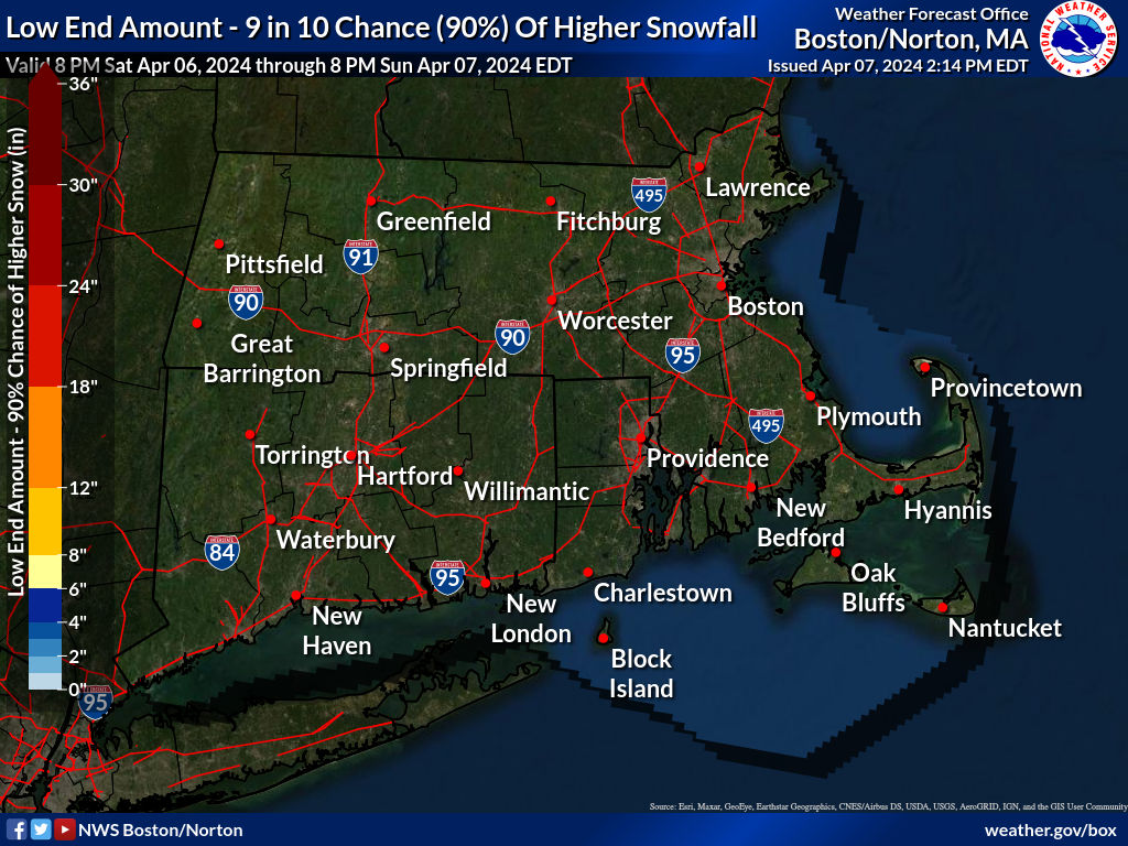 9 in 10 Chance (90%) of Higher Snowfall.