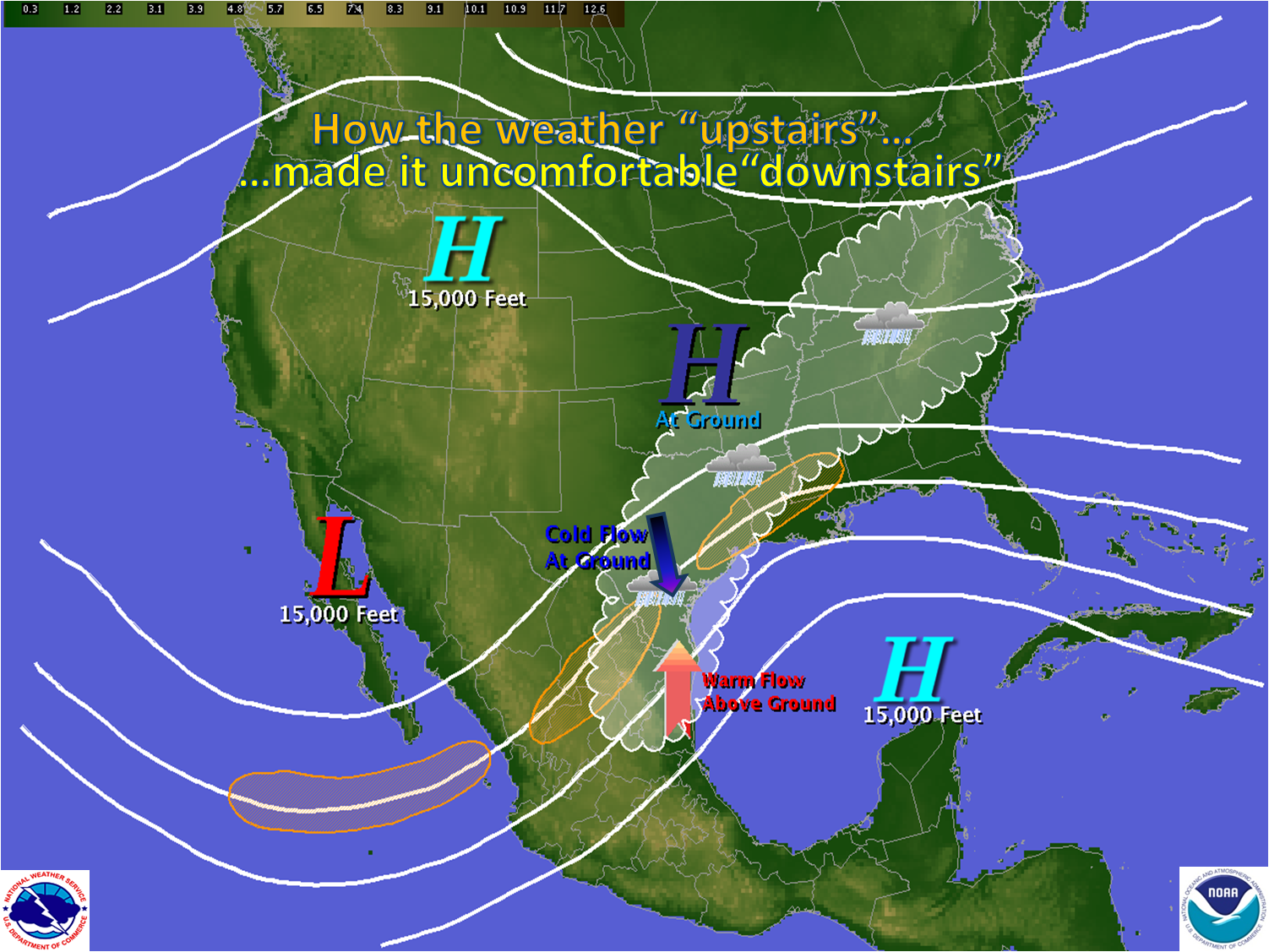 On An Upper Level Chart The Wind Tends To