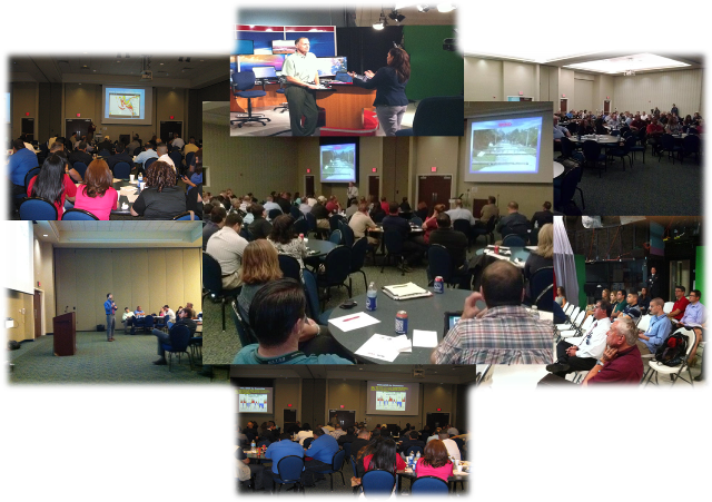 Collage of Emergency Management and Media 2014 Partners Hurricane Workshop photos