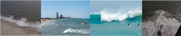 Rip current safety/beach banner photograph melange for NWS Brownsville