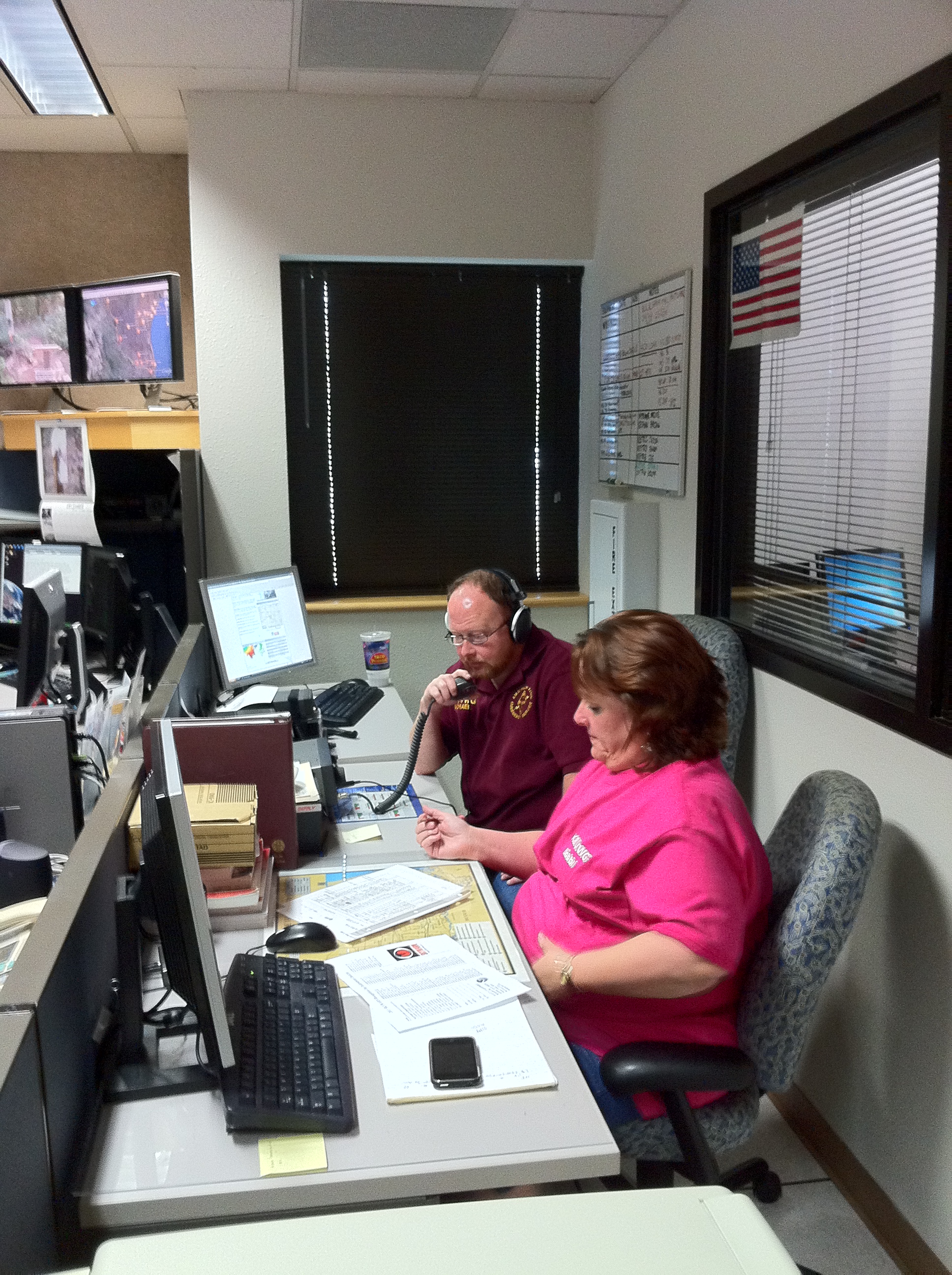 HAM operators communicating across the world at NWS Brownsville/RGV Skywarn Recognition Day 2013