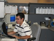 Student trainee Ryan Zamora gets busy (click to enlarge)