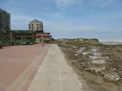 Dune debris, sea grass, and more on what was large beach in front of Radisson resort (click to enlarge)