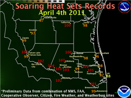 Soaring Heat Sets Records, April 4th, 2011 (click to enlarge)