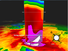 Animation of radar reflectivity during peak of hailstorm, McAllen/Edinburg/Pharr (click to enlarge)