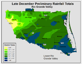 December 25 to 31 (morning) 2013 rainfall for the Rio Grande Valley/Deep S. Texas