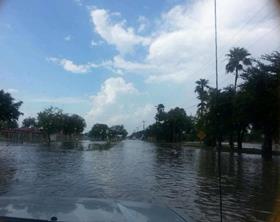 Urban flooding or poor drainage area near Coyote Street in La Joya on May 28th, 2014 (click to enlarge)
