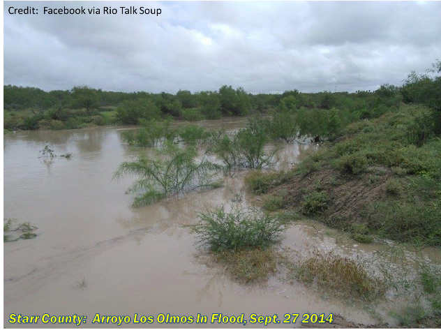 animation slide show of photos from Rio Grande Valley flooding September 26 and 27 2014