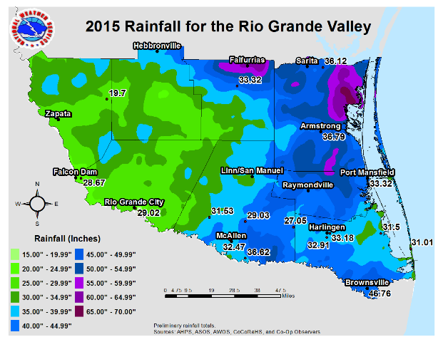 2015 Rainfall for the Rio Grande Valley and Deep South Texas(click to enlarge)