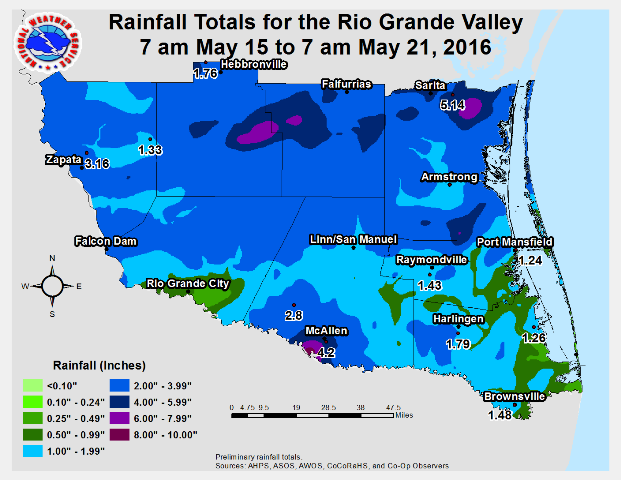 Mid May 2016 Brings Some Big Wind, Big Hail, and Big Rain to RGV/Ranchlands