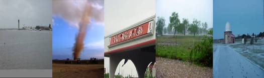 small size photo collage of significant weather events in the Lower Rio Grande Valley