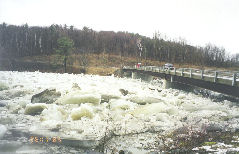 River covered in ice