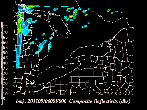 Graphical display of Composite Reflectivity