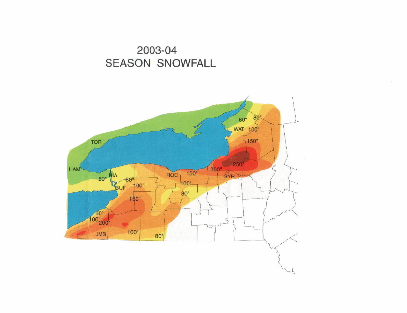 Winter Season 2003-2004 Snowfall