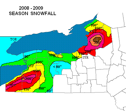 Winter Season 2008-2009 Snowfall