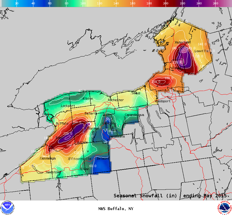 2014-2015 Season Snowfall