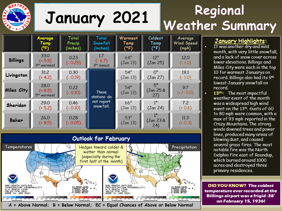 January 2021 Weather Summary
