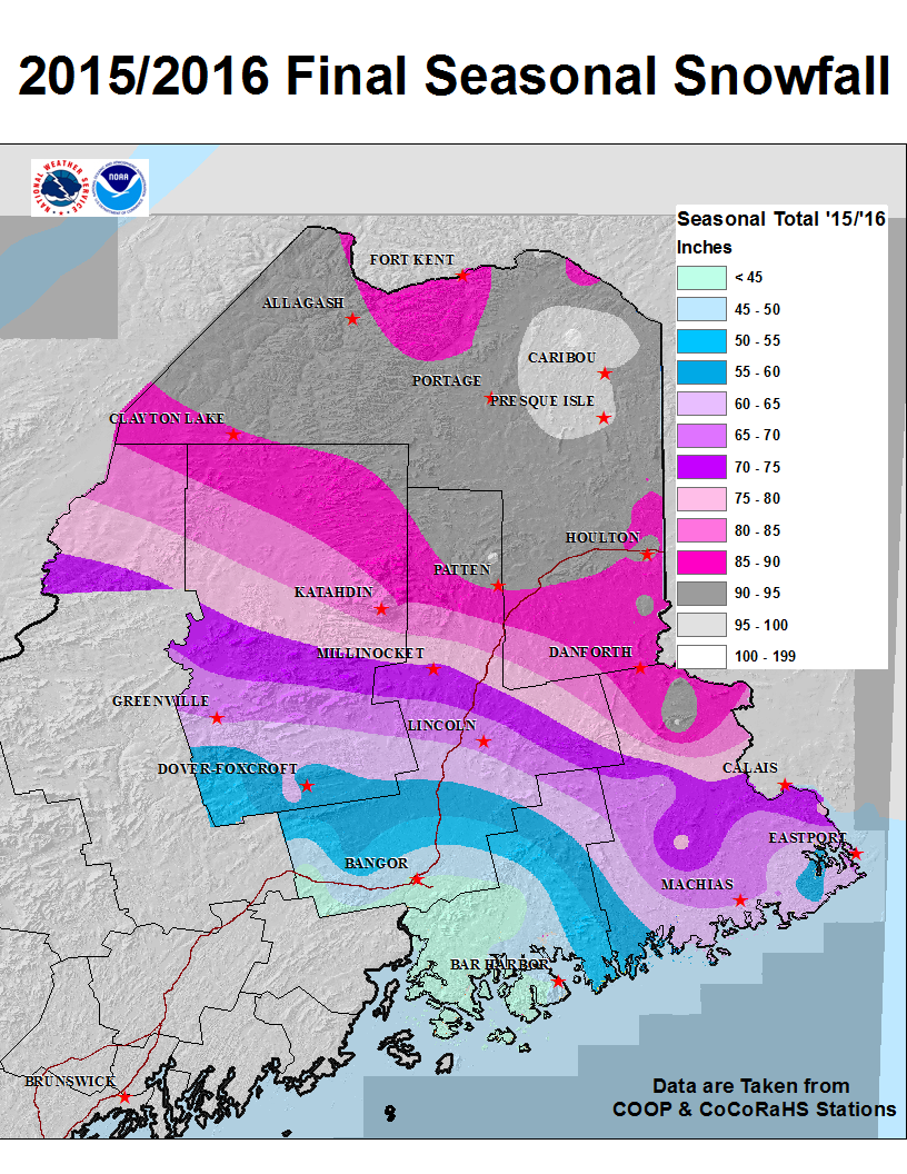Current Snow Cover Depth Maps