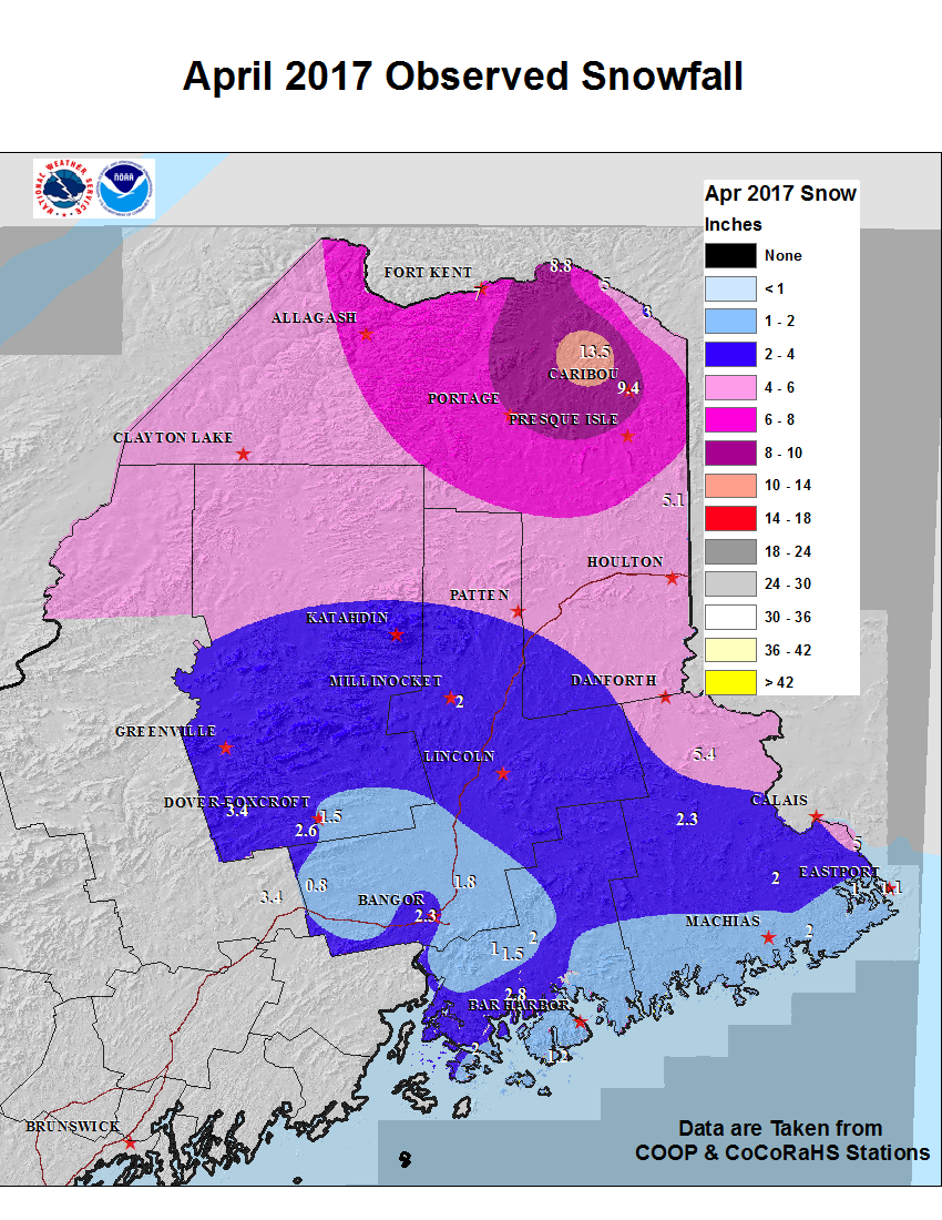 Average Us Snowfall Map