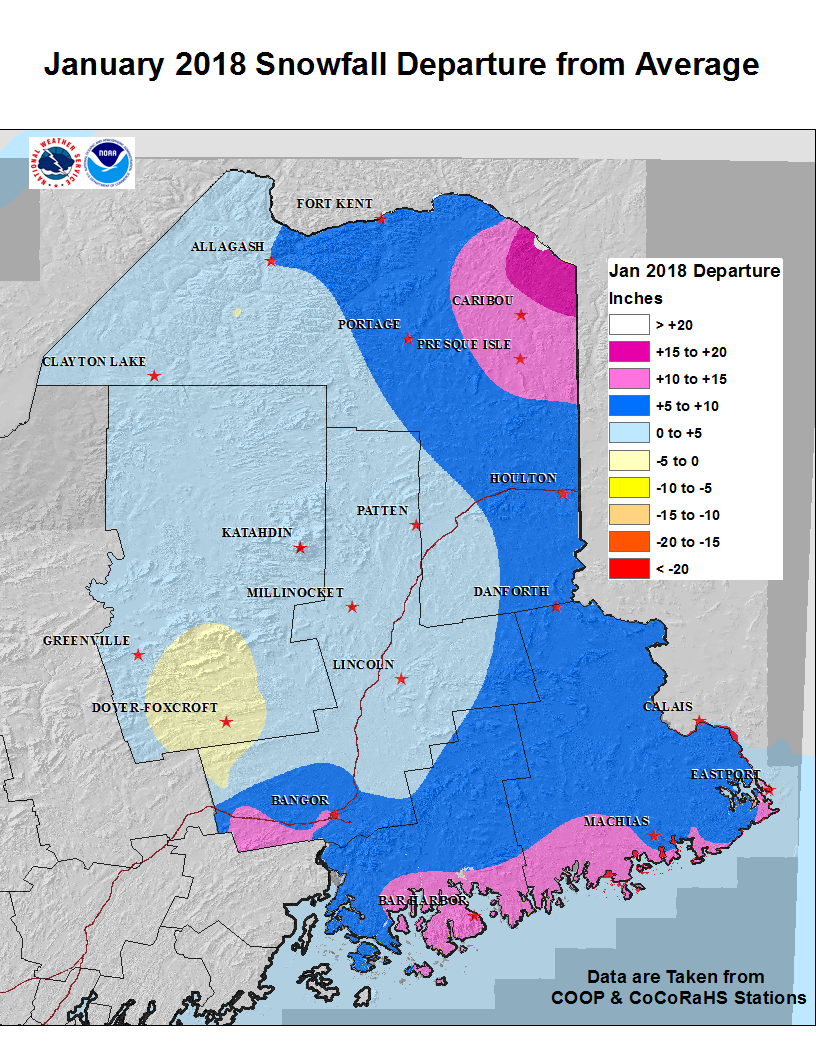 Upper Peninsula Annual Snowfall Map