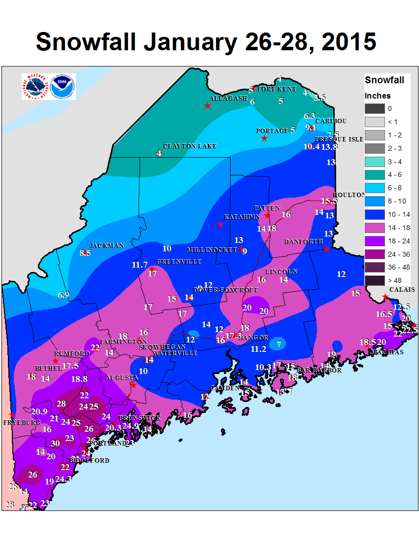 Minnesota Snow Depth Map