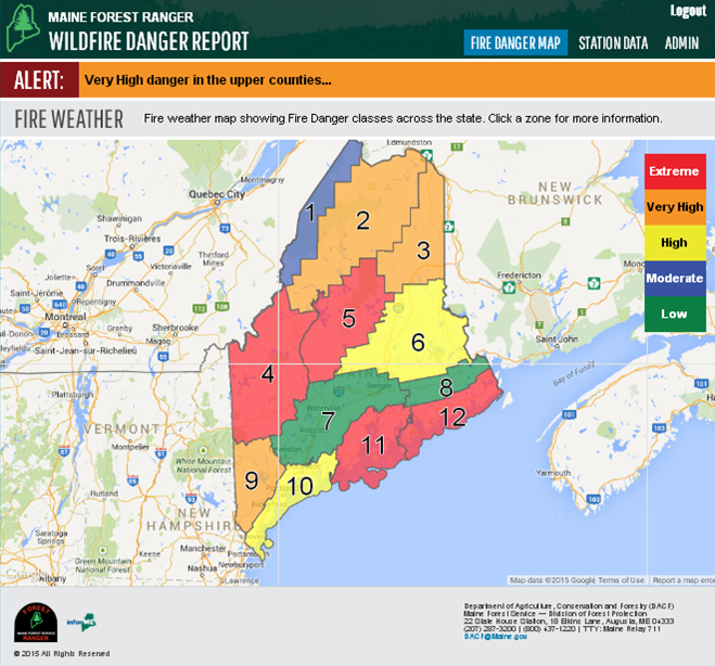 Maine Fire Danger