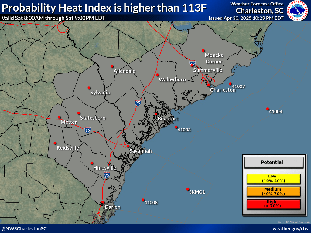 Probability of Heat Index ≥ 113