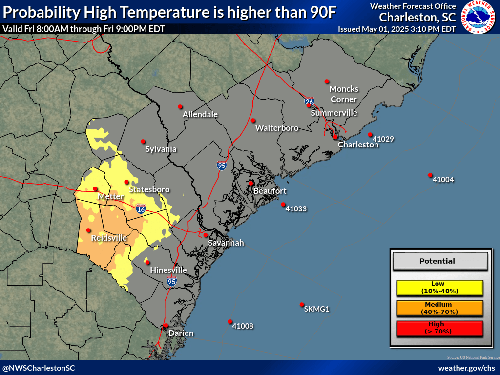 Probability of Max Temperature ≥ 90