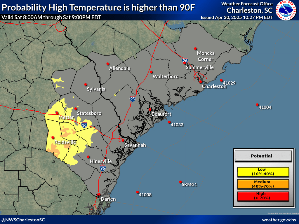 Probability of Max Temperature ≥ 90