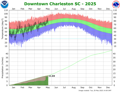 the thumbnail image of the Downtown Charleston Climate Data