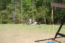 Damage to a shed.