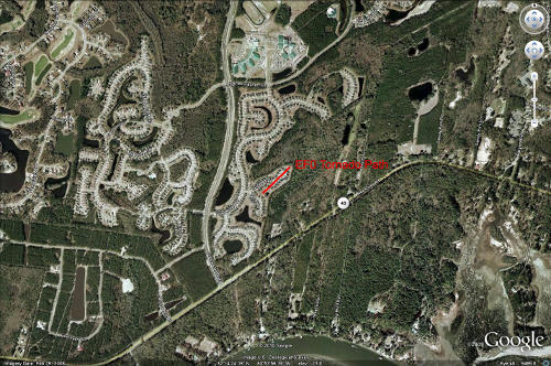 Damage track map from Bluffton tornado.