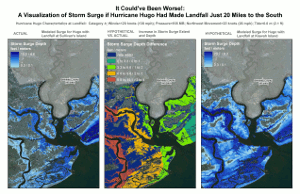 Hypothetical storm surge visualization.