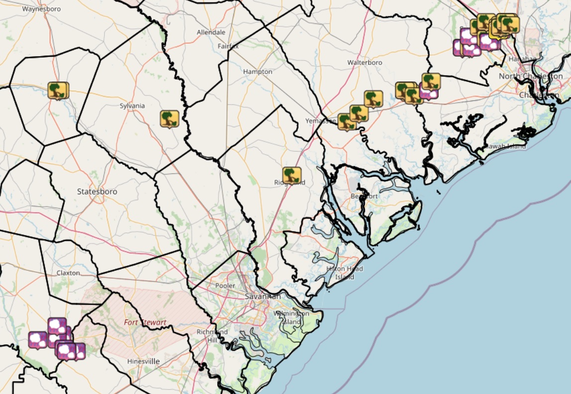 Map of storm reports