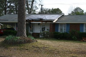 House damage photo from microburst.