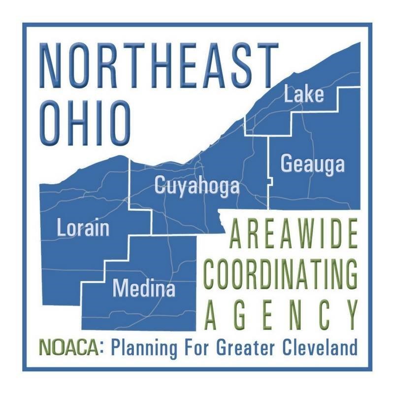 NOACA logo and coverage area