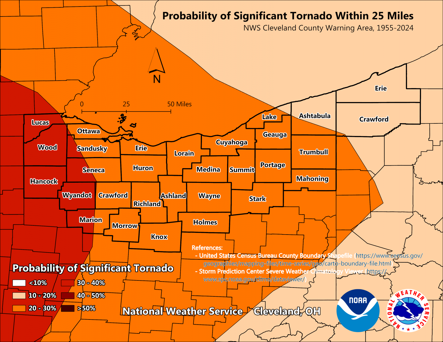Probability of EF2+ Tornado within 25 miles